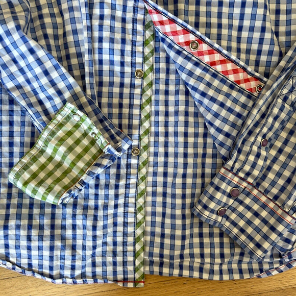 Age Of Wisdom Pearl Snap Gingham Shirt Men XL Check Button Up - Picture 3 of 10